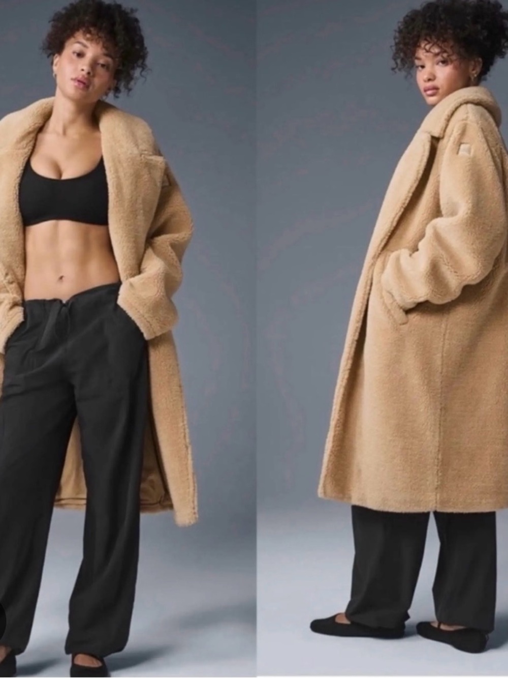 ALO Yoga Oversized Teddy Coat in Camel